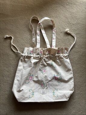 Sezane & Sea New York Drawstring Canvas Tote Bag